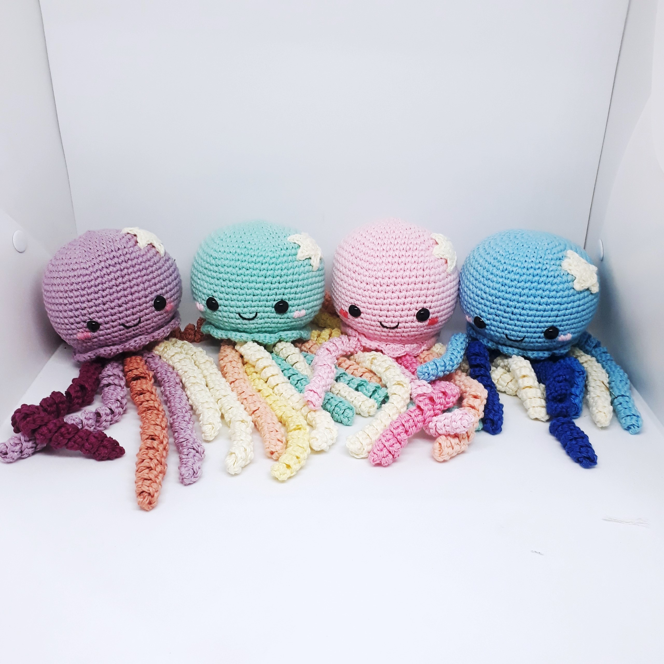 Baby Kid Toys Octopus Amigurumi Teddy Panda Bear Bunny Rabbit amigurumi Cat Gift Crochet Handmade Toys