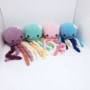 Baby Kid Toys Octopus Amigurumi Teddy Panda Bear Bunny Rabbit amigurumi Cat Gift Crochet Handmade Toys