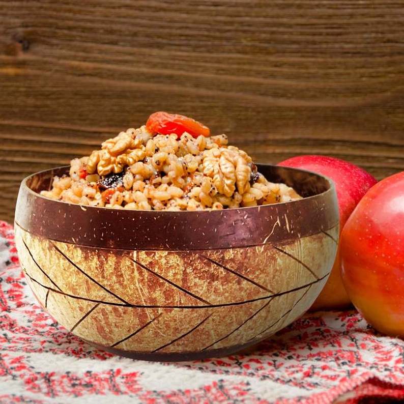 2024 100% Organic Decoration Dinner Set Tableware coconut bowl and spoon Vegan Decoration Customized Logo Polished Coconut Shell Bowl