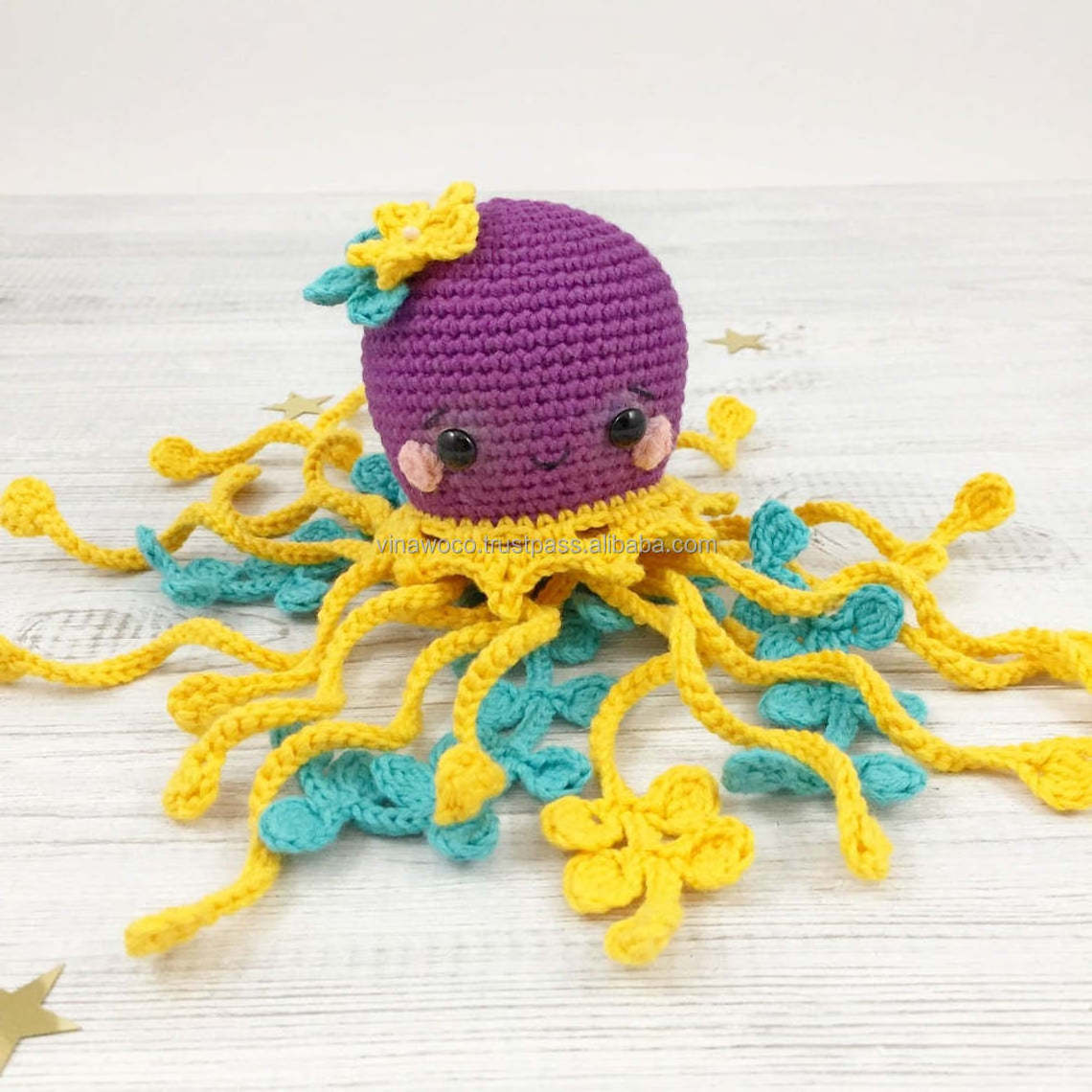 Jellyfish sea animal Kids Toys DIY Amigurumi Handmade Toys 100% Cotton  Vietnam Customized Design Crochet Toys