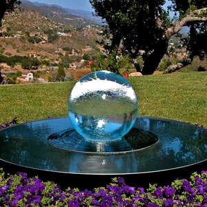 Shopping mall stainless steel outdoor water fountain  sphere globe fountain with rotating ball