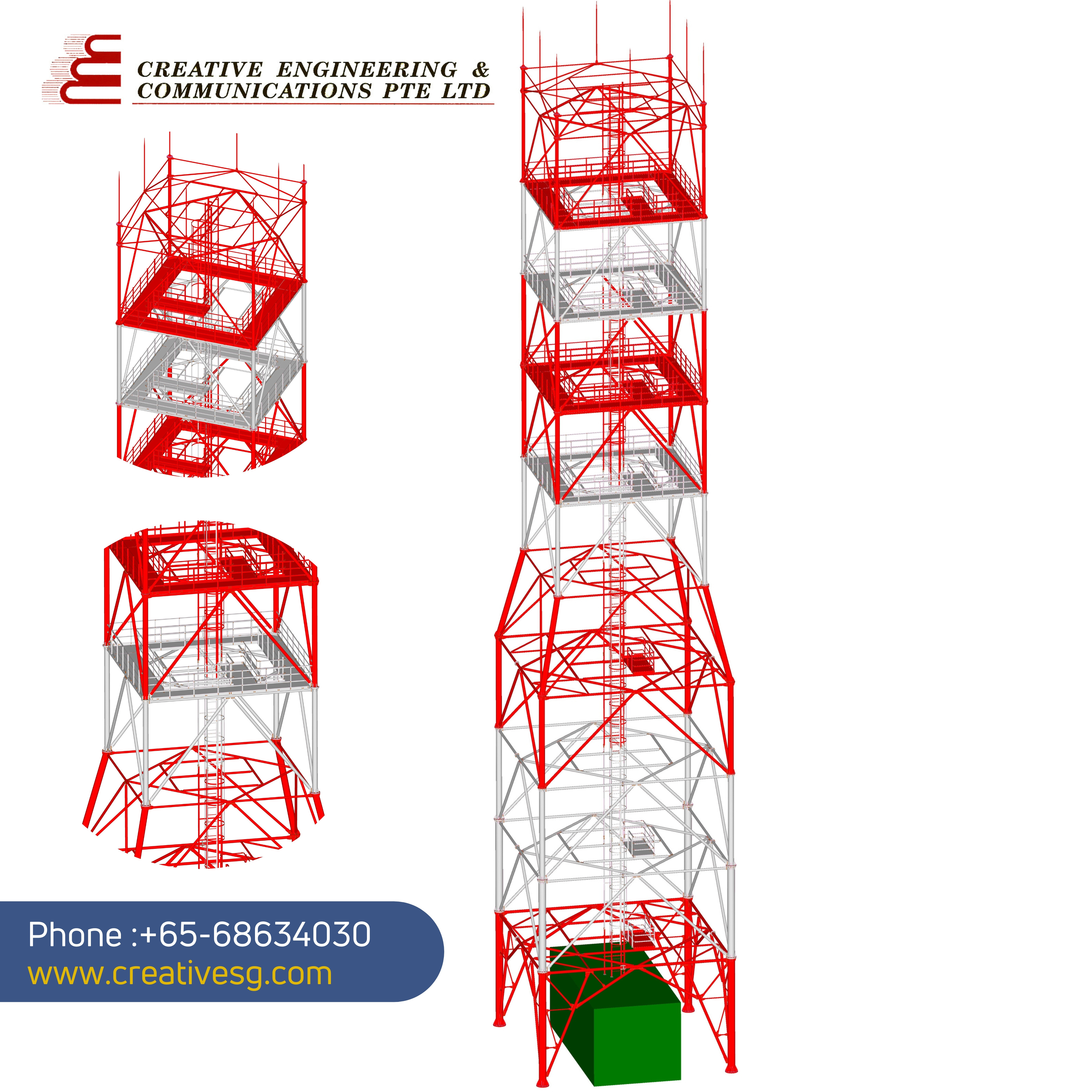 Steel Lattice Galvanized Self Supporting Telecommunication Antenna Tower Galvanized Angular Steel Gps Radio Antenna Tower