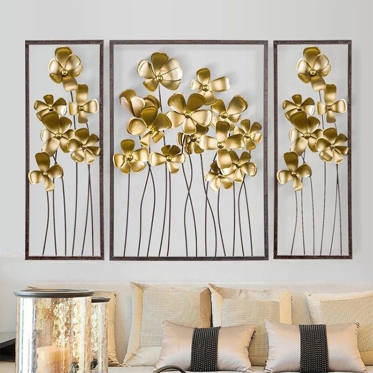 3d Metal Flower Wall Art Stickers Hangings Wedding Home Decor