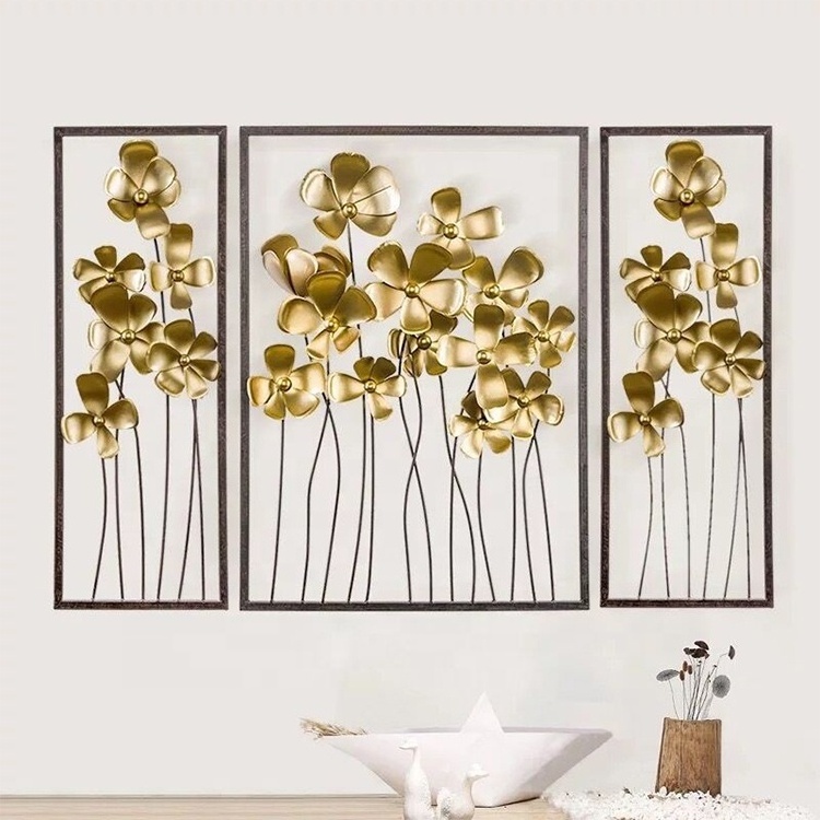 3d Metal Flower Wall Art Stickers Hangings Wedding Home Decor