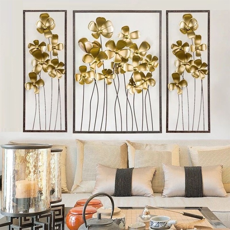 3d Metal Flower Wall Art Stickers Hangings Wedding Home Decor