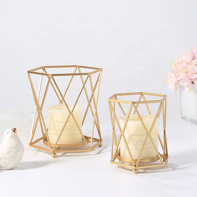 Geometric Metal Gold Votive Tealight Candle Holder for Wedding Decoration Home Decoration