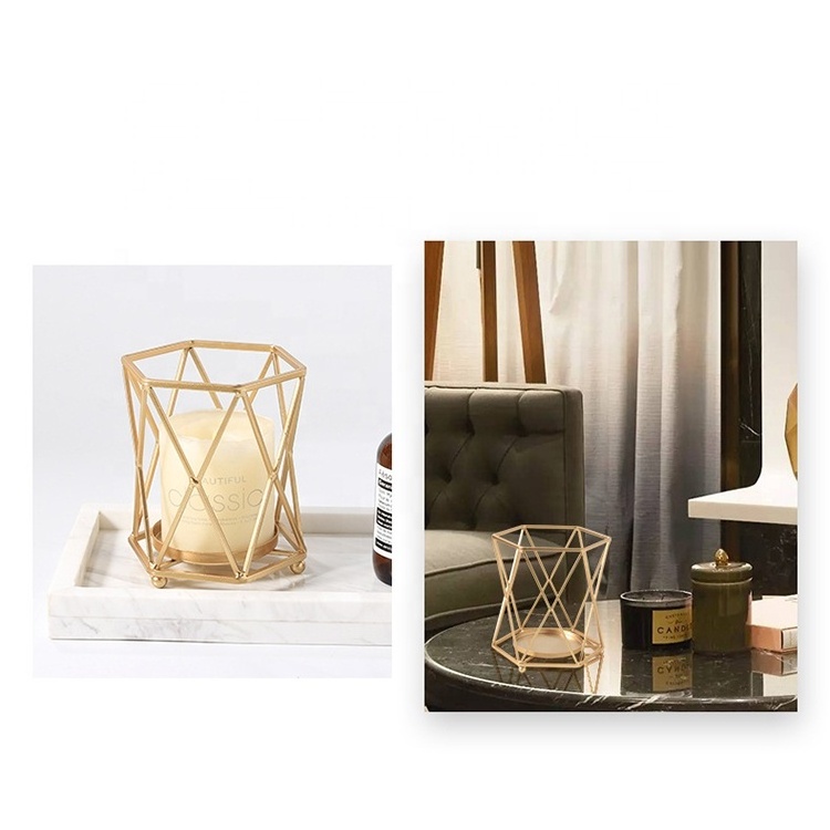 Geometric Metal Gold Votive Tealight Candle Holder for Wedding Decoration Home Decoration