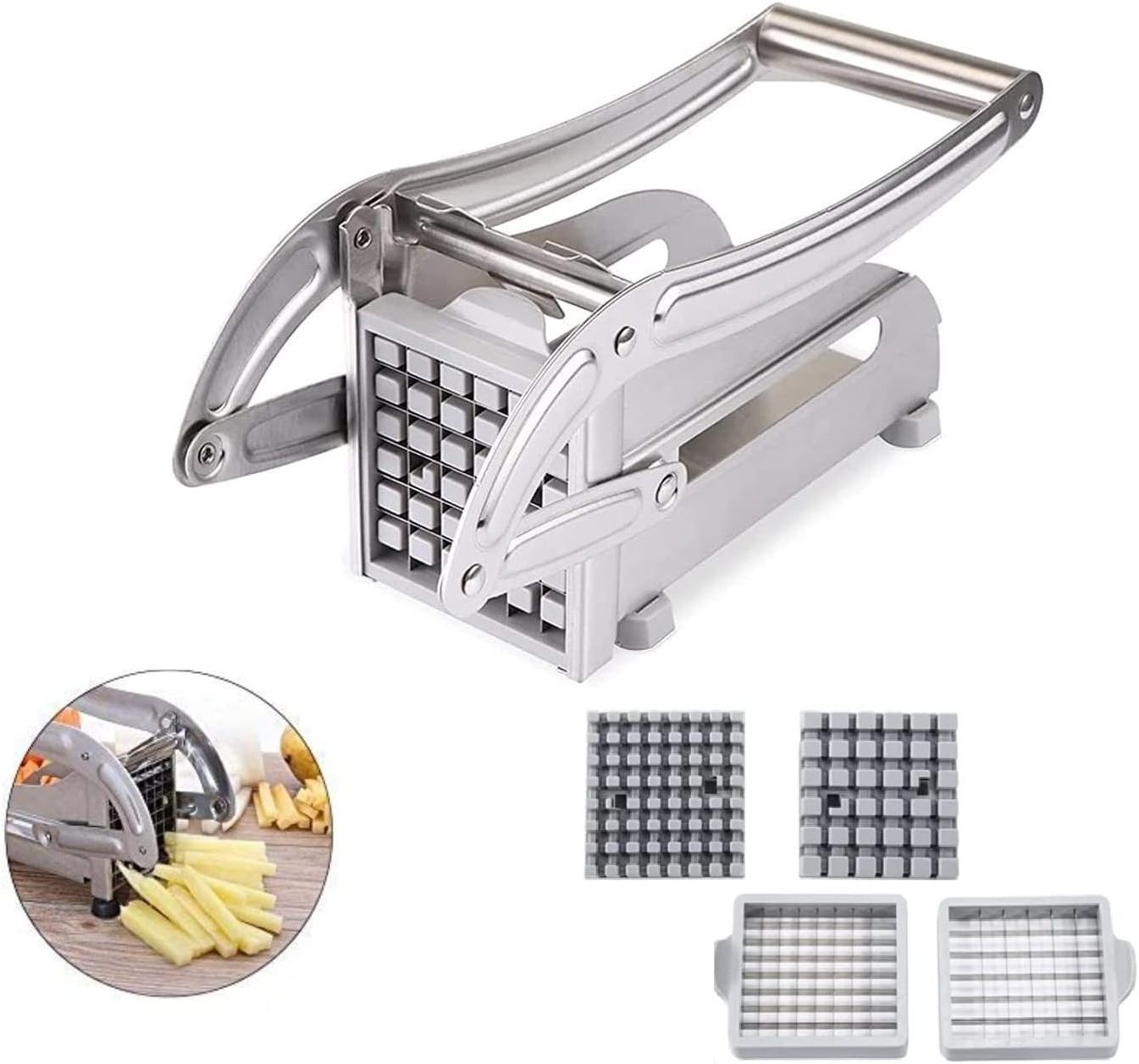 Stainless Steel Potato Cutter french Fry Slicer Potato Chips Maker Dicer Cutting Machine Tools Perfect for potato