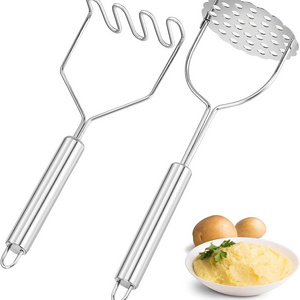 2 Pcs Potato Masher Stainless Steel press Kitchen Tool Wire Masher for Potatoes, Avocados, Beans, or Fruit & Vegetab