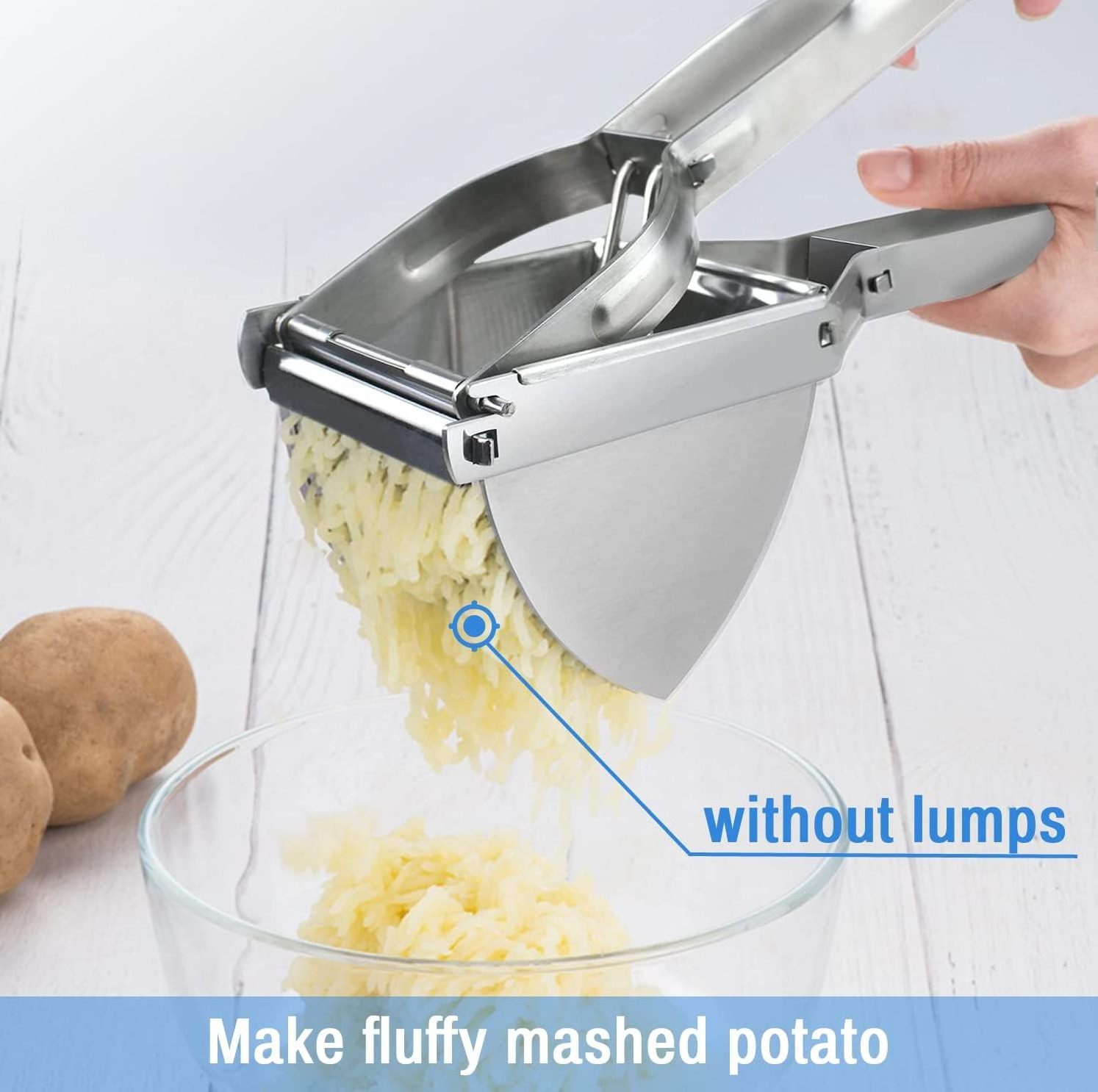 Potato Ricer and Potato Masher Stainless Steel Large Capacity Mashed Potatoes Masher fruit juicer