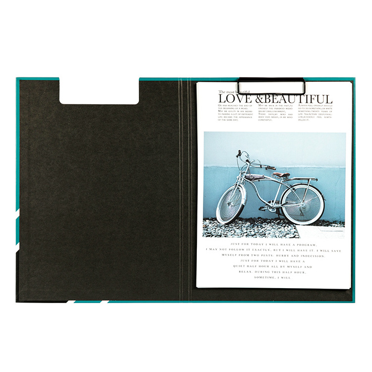 Custom A4/Letter Size PP Plastic Metal Document Storage Double-side Clip Board Foldable Folder Clipboard