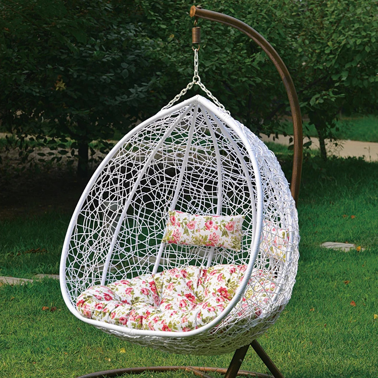 Hot Sale New design PE rattan garden relax hanging chair patio swing chair with good quality