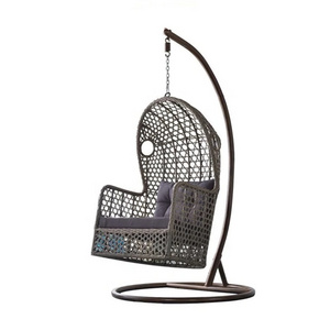 Hot Sale New design Wicker PE rattan Swing Seat Outdoor Patio Swing  Egg Chair Garden Relax Hanging Chair