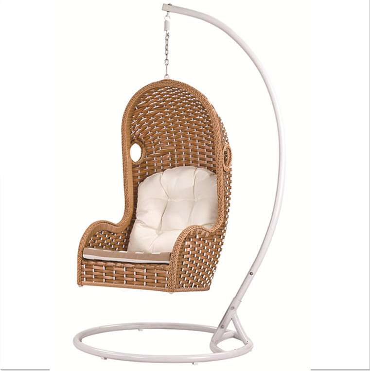 Hot Sale New design Wicker PE rattan Swing Seat Outdoor Patio Swing  Egg Chair Garden Relax Hanging Chair