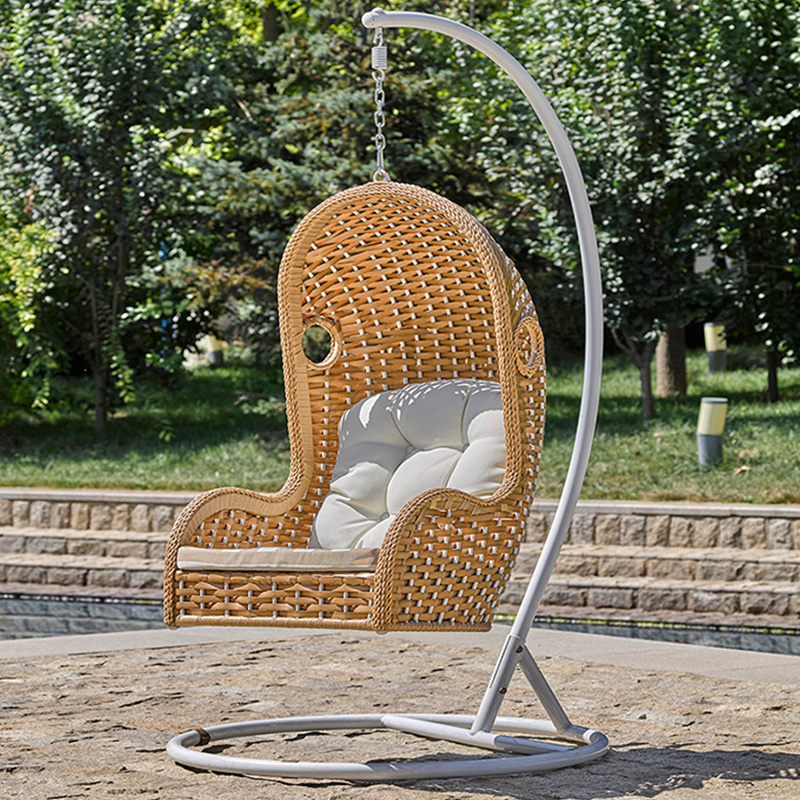 Hanging Rattan Chaise Swing Wedding Egg Armchairs Shape Adult Chair Swinging Hammock 3 Seater Outdoor Wooden Gatden