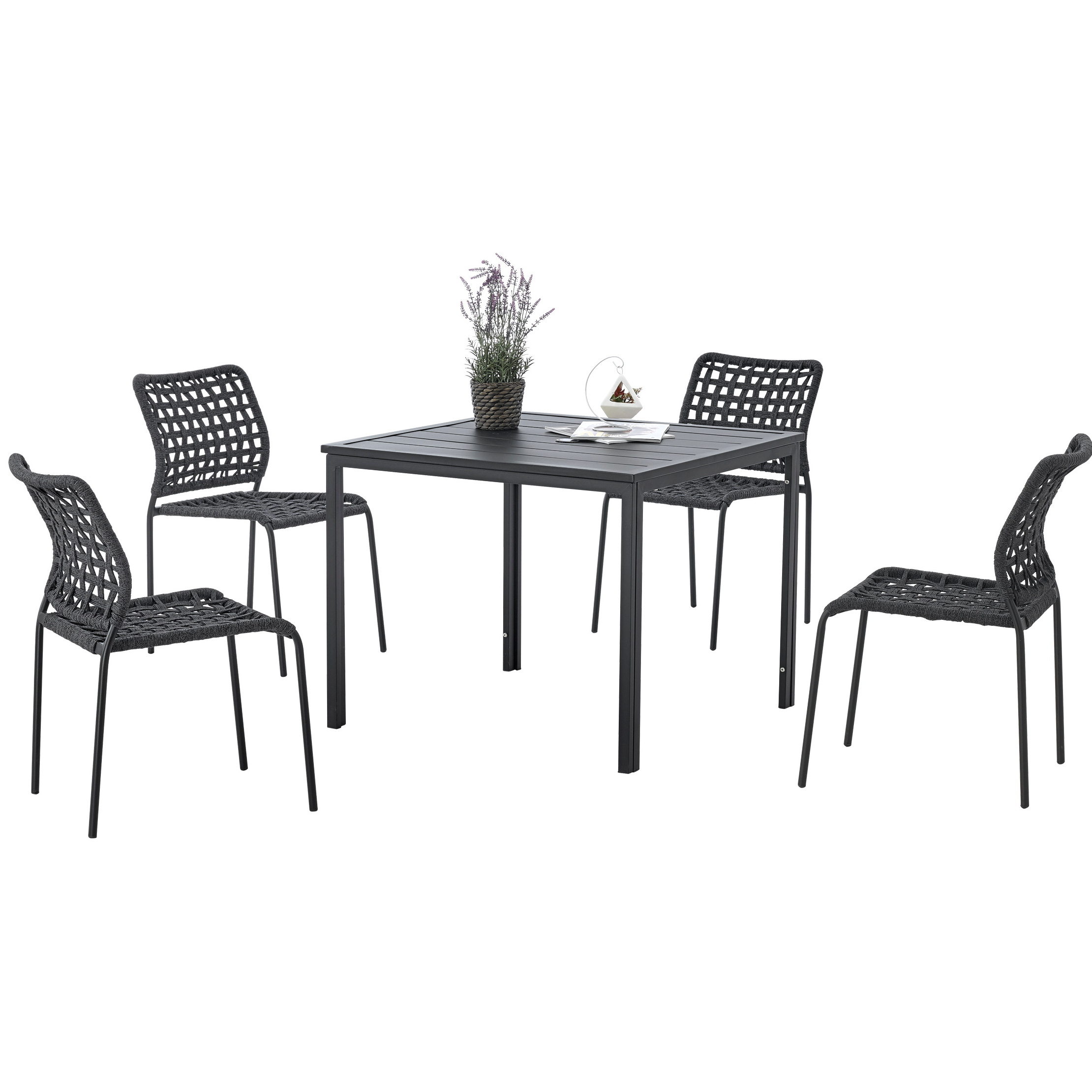 Popular 4 pcs Patio Wicker Rattan Outdoor Furniture Set Modern Garden Sets