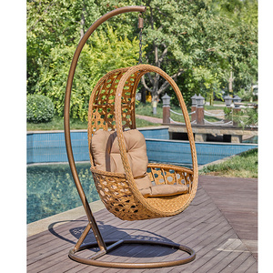 Garden Swing Swivel Rattan Indian Basket Chair Gardeners Egg Hammock Hanging Seats Ratan Baskets Pod Red Set Outside Swinger