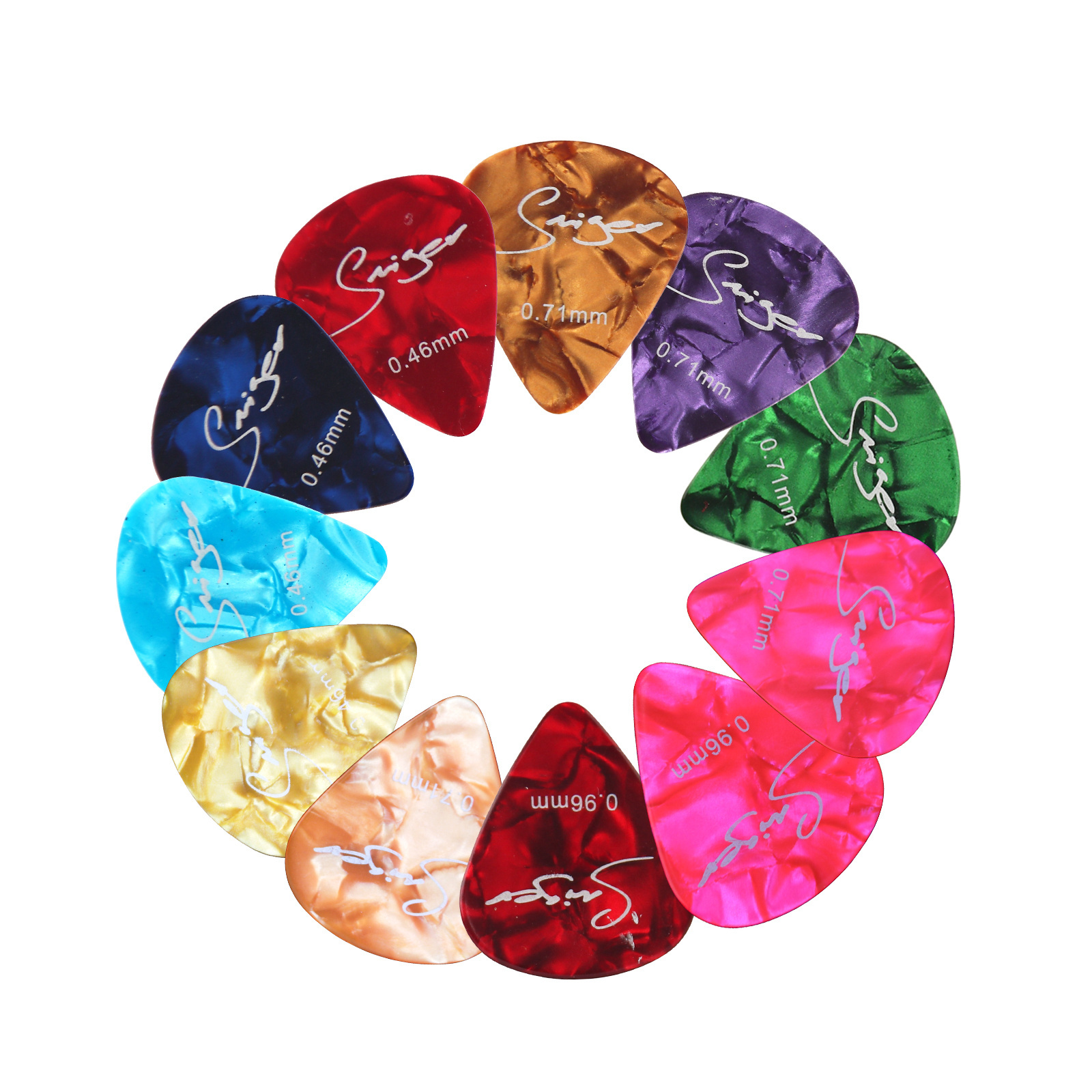 Premium Celluloid Guitar Picks Classic factory price custom brand low celluloid guitar pick plectrum thin medium heavy