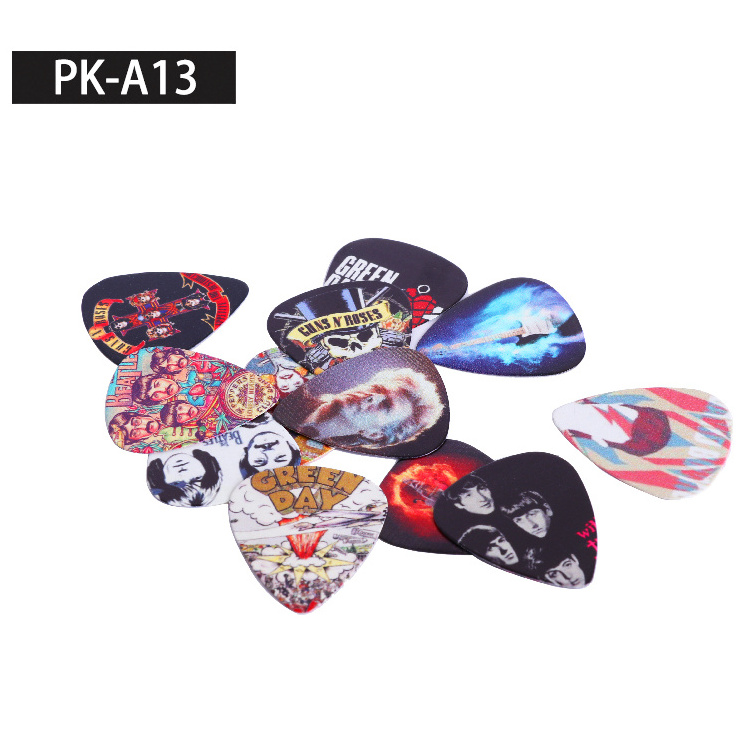 Wholesale custom logo popular color celluloid guitar pick for musical accessories guitar plectrum pick