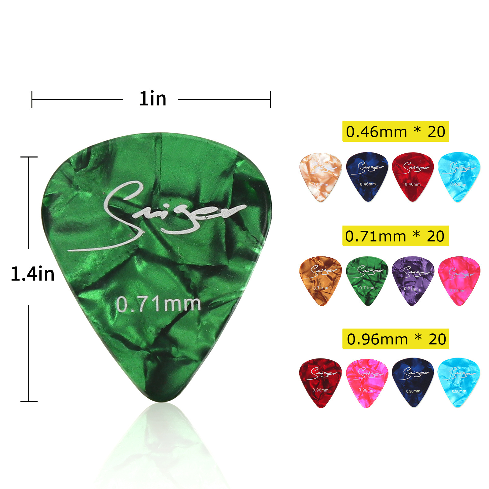 Premium Celluloid Guitar Picks Classic factory price custom brand low celluloid guitar pick plectrum thin medium heavy