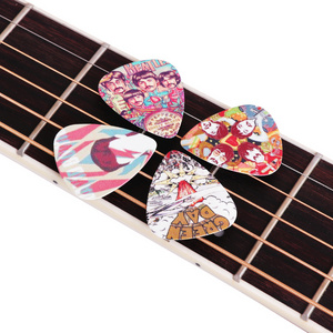 Wholesale custom logo popular color celluloid guitar pick for musical accessories guitar plectrum pick