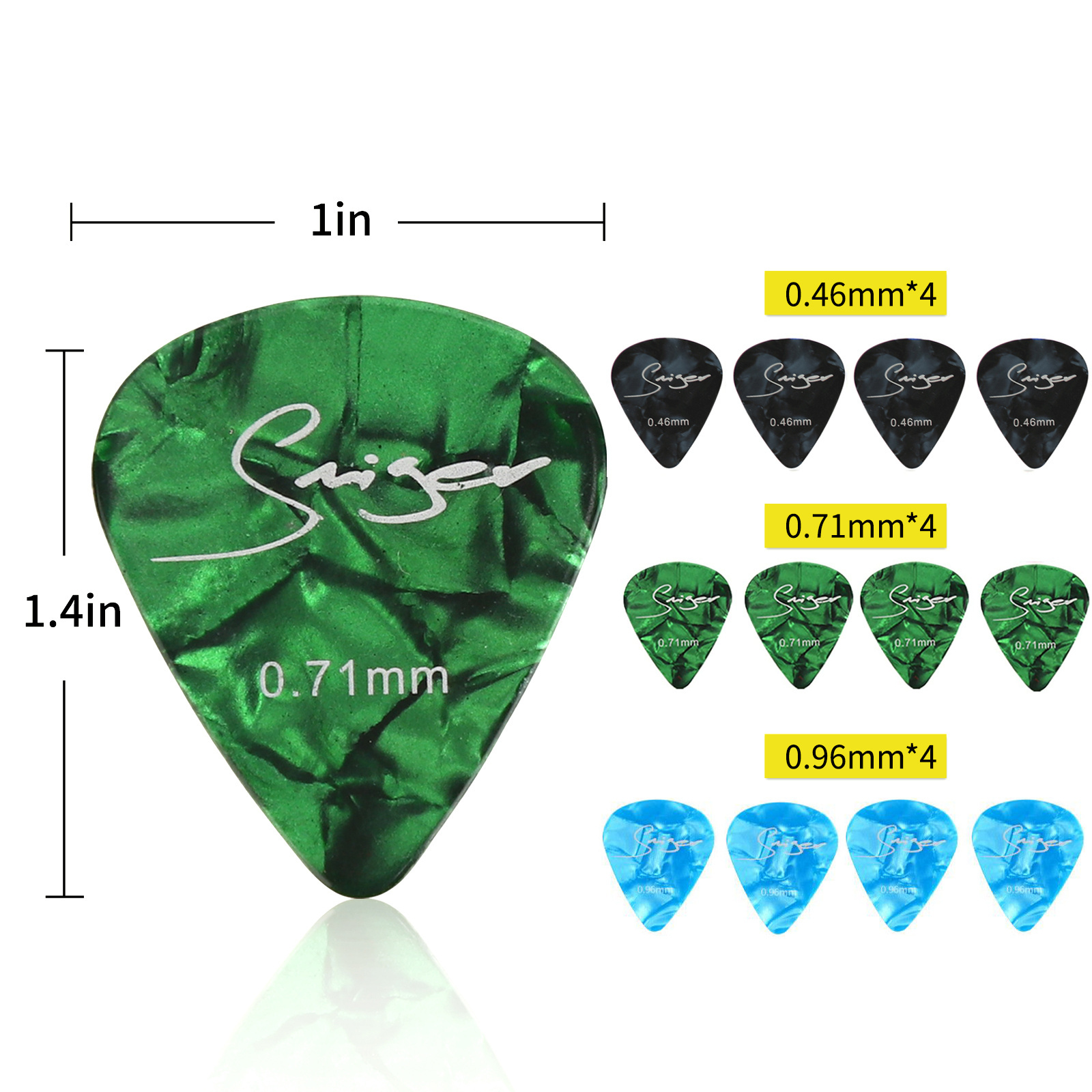 Premium Celluloid Guitar Picks Classic factory price custom brand low celluloid guitar pick plectrum thin medium heavy