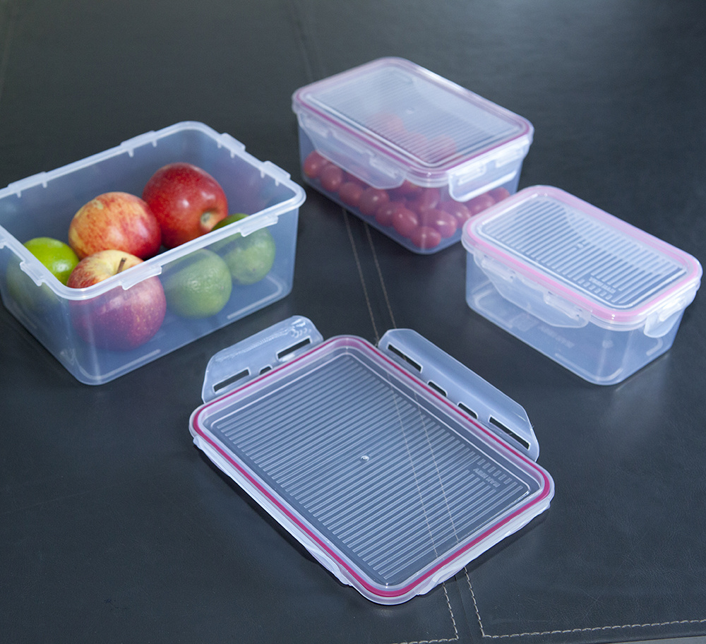 3PCS BPA Free Kitchen and Pantry Organization Clear Airtight Food Storage Containers Set with Lids Fast and Simple Lock