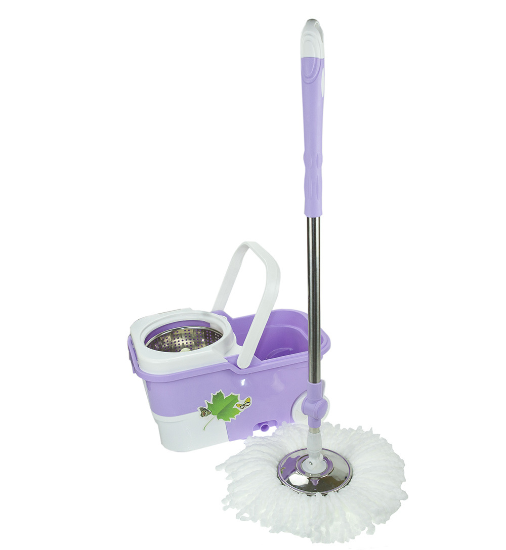 Spinning Mop 360 Rotating Magic Mop with Bucket Inox Spin Basket with Wheels Kit Floor Cleaner Set