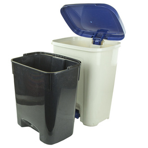 Trash Can Garbage Can Dustbin Kitchen Rubbish Bin Foot Pedal 25L Inner Basket Plastic Kitchen Waste Bins