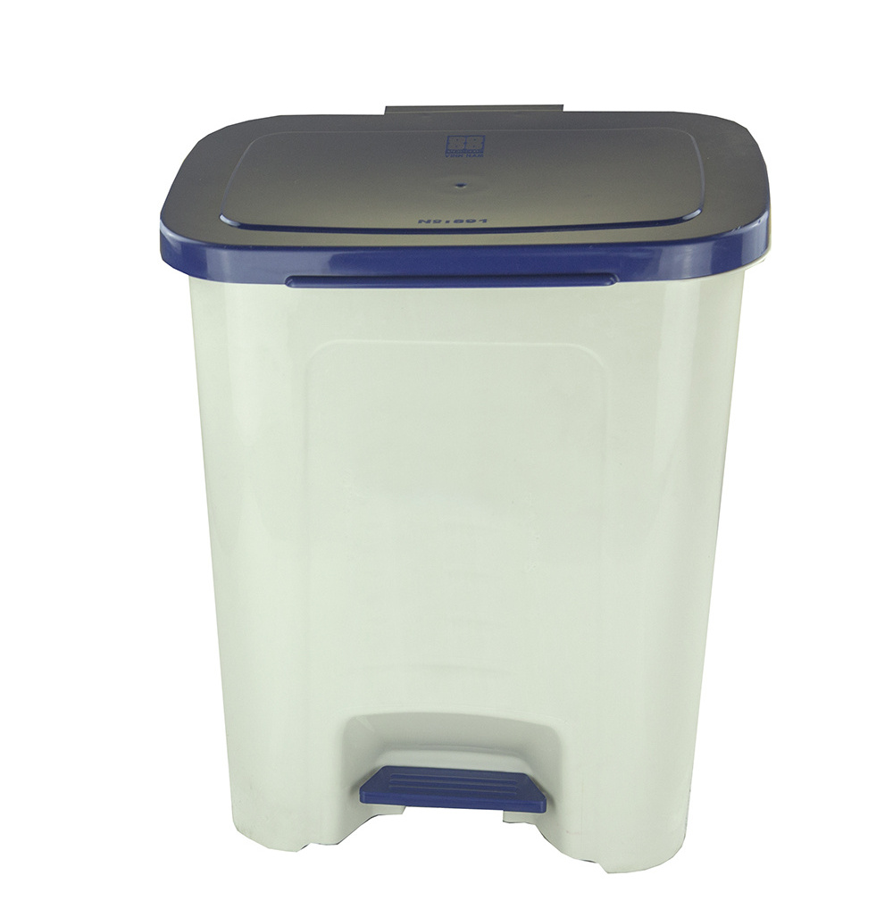 25 Liter Trash Can Plastic Kitchen Waste Bin Odor Protection with Lid Hands Free with Step On Foot Pedal and Garbage Bag