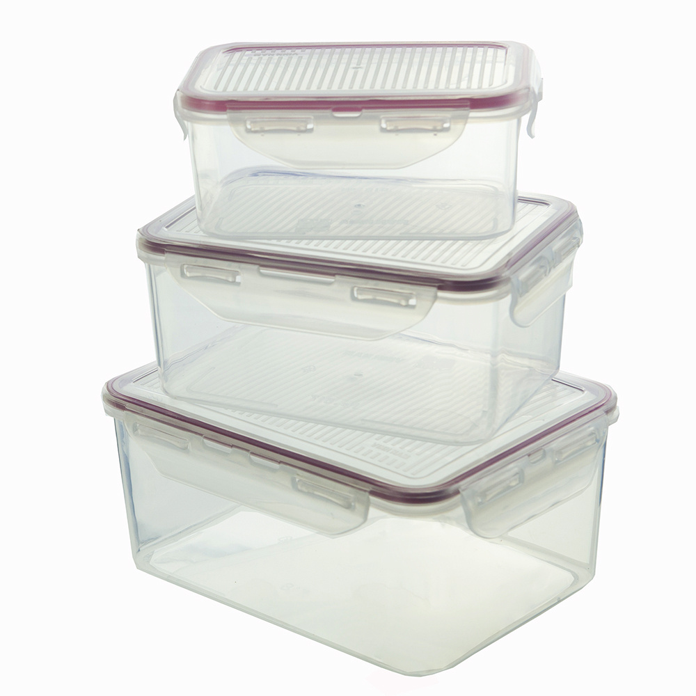 3 pieces Food Containers Storage Set High Quality Pop Up Food Storage Containers Air Tight Food Storage Container Set BPA Free