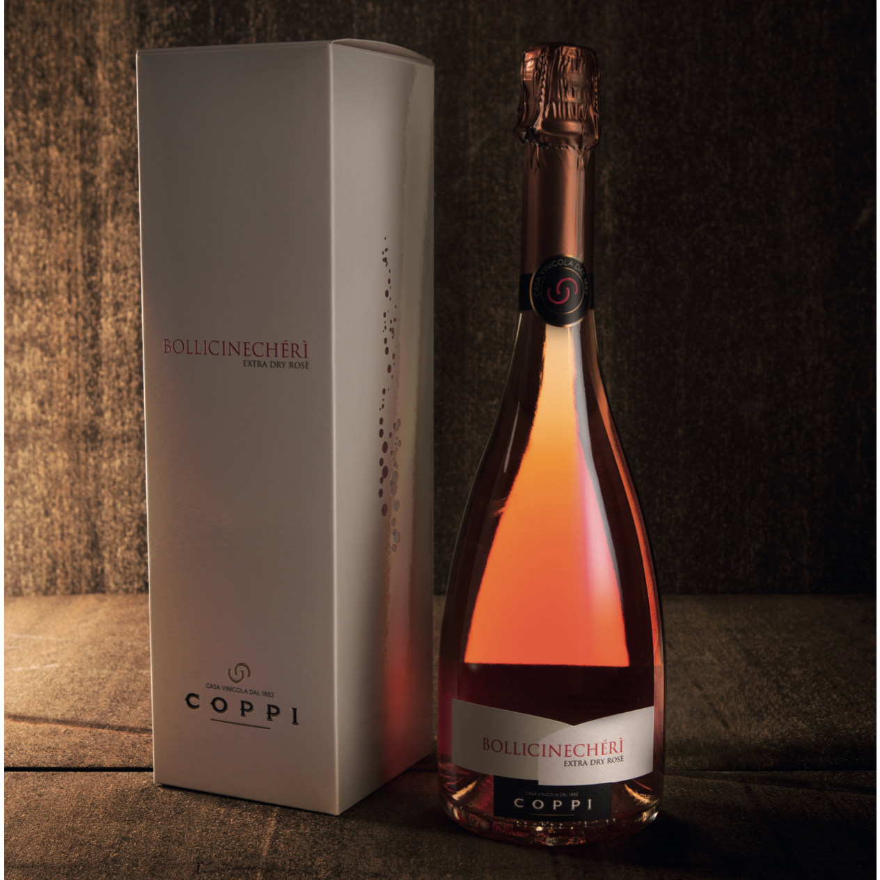 Gift Box COPPI Wines - Sparkling Wine BOLLICINE CHERI - IGP Salento, Italy - Italian Puglia Apulia Wine