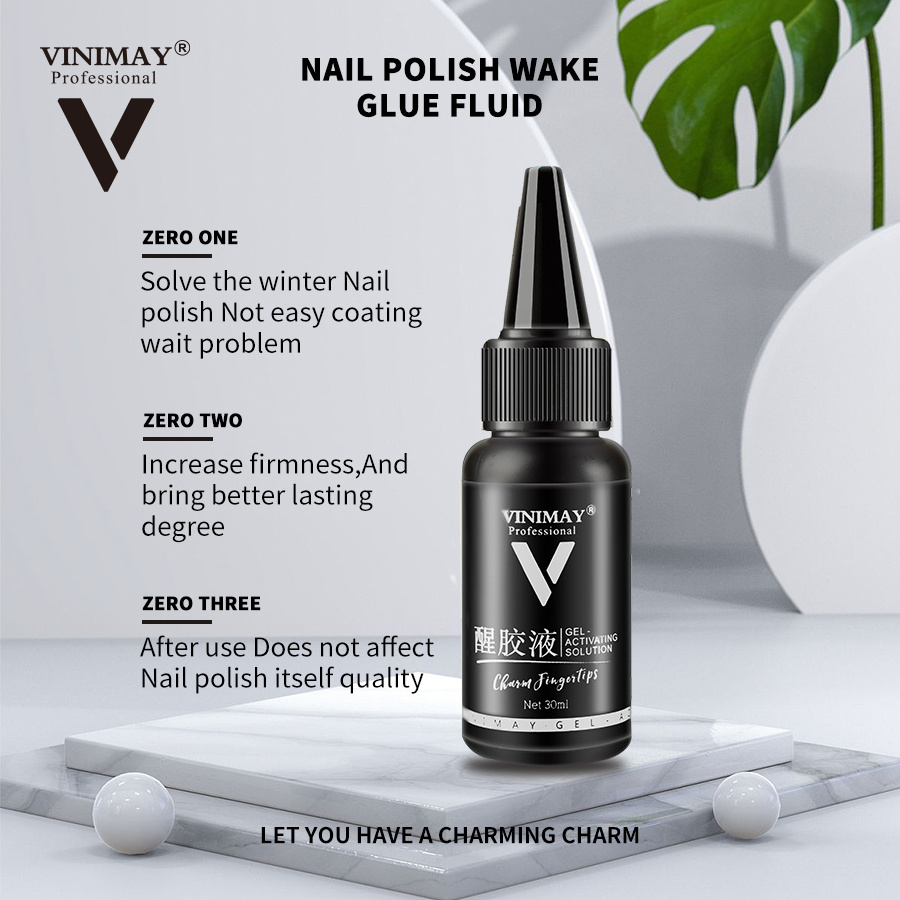 VINIMAY nail polish uv gel factory wholesale New Wake up liquid Nail Polish Glue