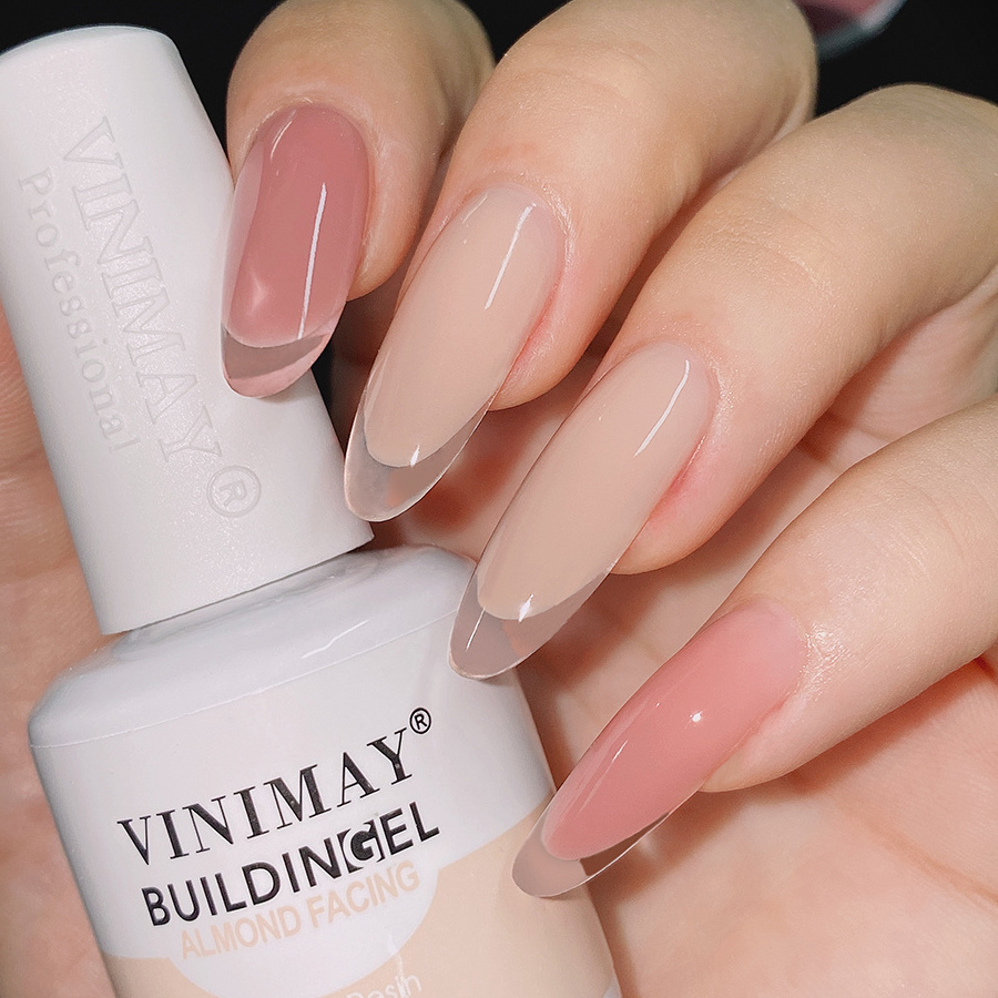 Vinimay Structure Enhancing Fiber Extension Glue No Heat Nails Liquid Nail Pink Uv Colored Brush On Hard Gel Builder Liquid