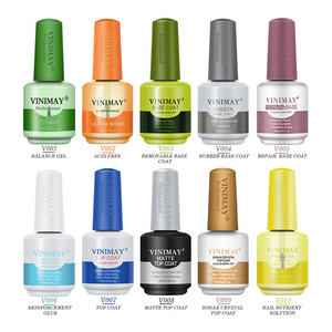 Vinimay Hot Sale Sealant Primer Easy Soak Off UV Gel Polish long lasting Base And Top Coat Gel Nail Polish Wholesale