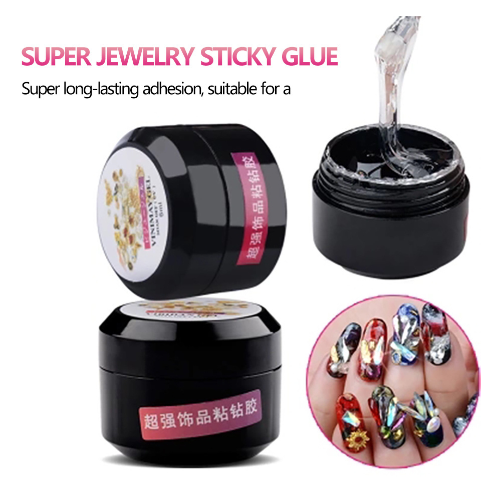 New Metal Rhinestone Jewelry Adhesive Diamond Jewelry Light Therapy Nail Gel Nail Glue Nail Sticky Glue