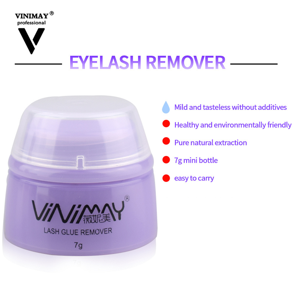 Vinimay Private Label Eyelash Cream Remover, Wholesale Eyelash Extension Remover Cream, Custom Packaging Glue Remover Eyelash