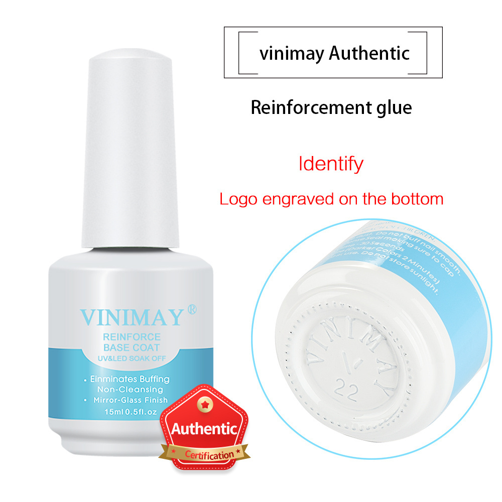 Vinimay OEM Free Sample Private Label Gel Nail Polish Soak Off Top Base Coat Structure Gel Matte Top Primer PH BOND