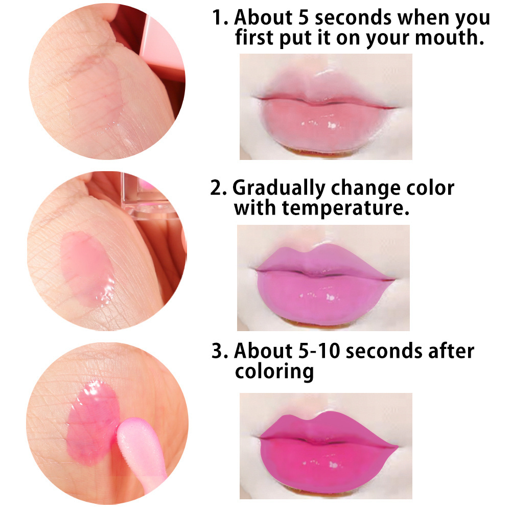 color changing lip gloss oil private label lip oil gloss rare beauty tinted lip oil bulk wholesale