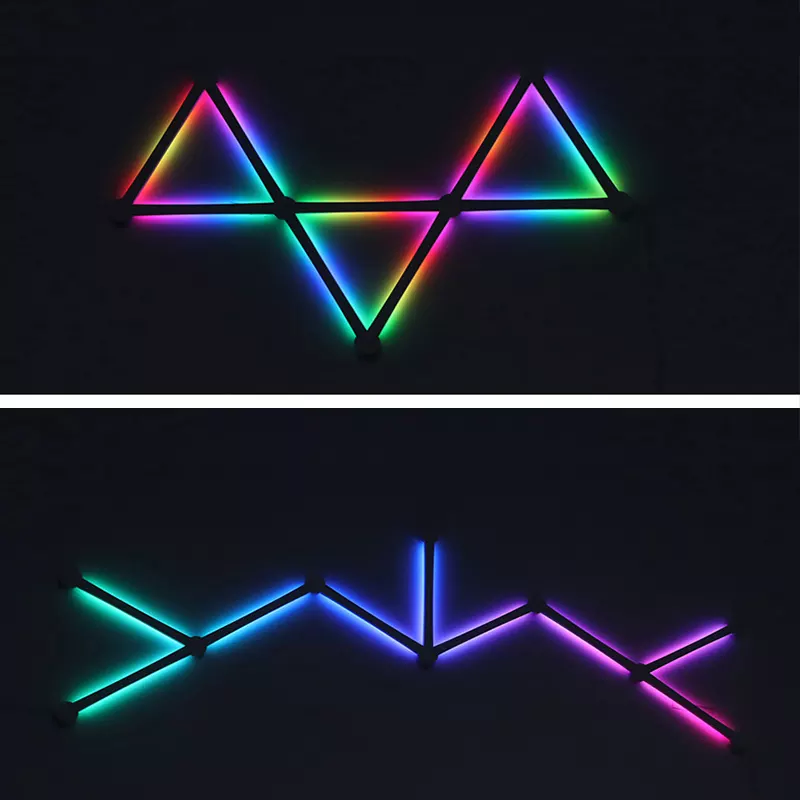 9pcs RGB Smart Led Light Bar APP Wifi Music Sync Gaming Room Wall Room Decoration Glide Led Wall Light