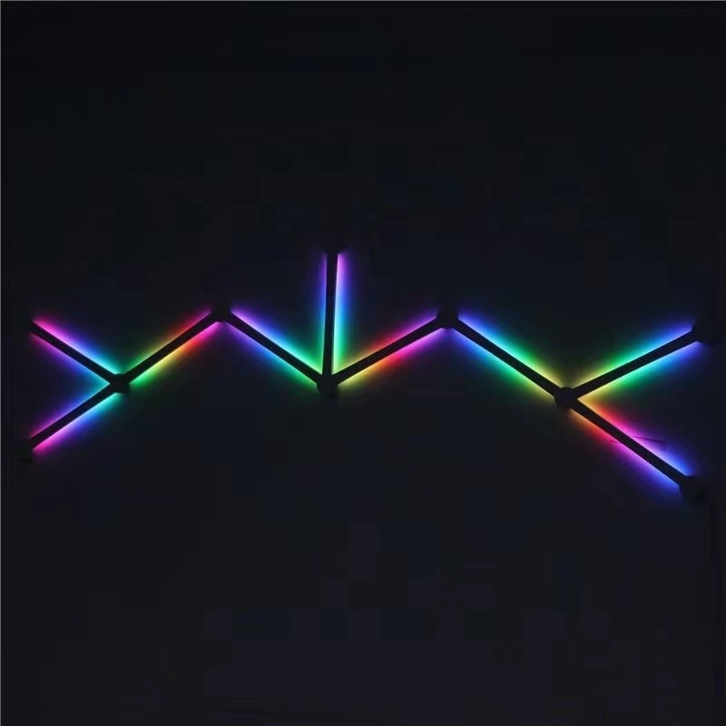 RGB Smart Triangle LED Lights Multicolor Segmented Control Music Wall Light Smart Ambient Light Board