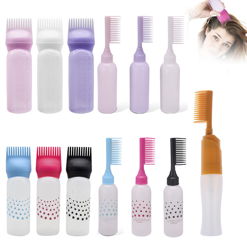 Barber accessories Styling Tools Packaging Root Comb Applicator Brush Plastic Hair Dye Applicator Bottles For Hair Oil bottle