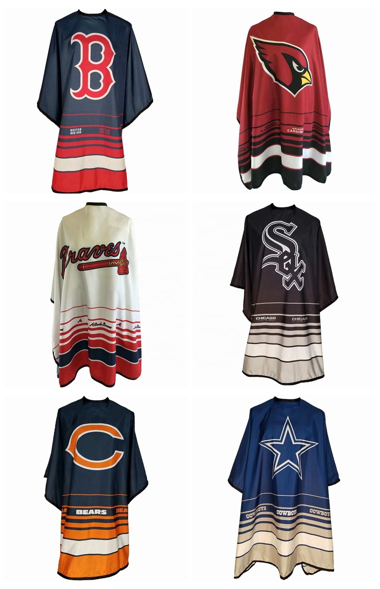 NFL & NBL Barbers Cutting Cape  Wholesale custom designer hair cutting cape