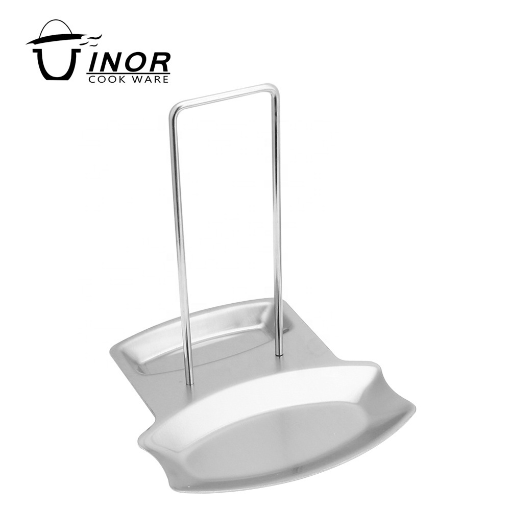 Popular kitchen storage rack stainless steel pot lid holder for spoon and lid rest stand holder kitchen accessories