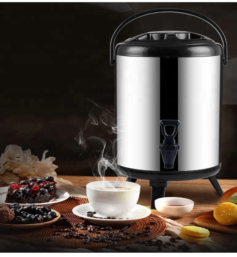 10L large capacity hot and cold drink dispenser tea urn stainless steel insulated beverage dispenser for water milk tea coffee