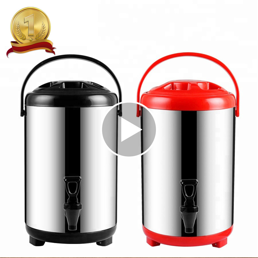 10L large capacity hot and cold drink dispenser tea urn stainless steel insulated beverage dispenser for water milk tea coffee