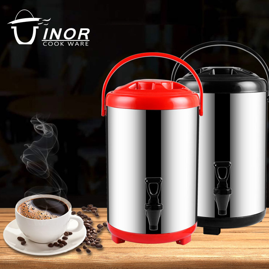 10L large capacity hot and cold drink dispenser tea urn stainless steel insulated beverage dispenser for water milk tea coffee