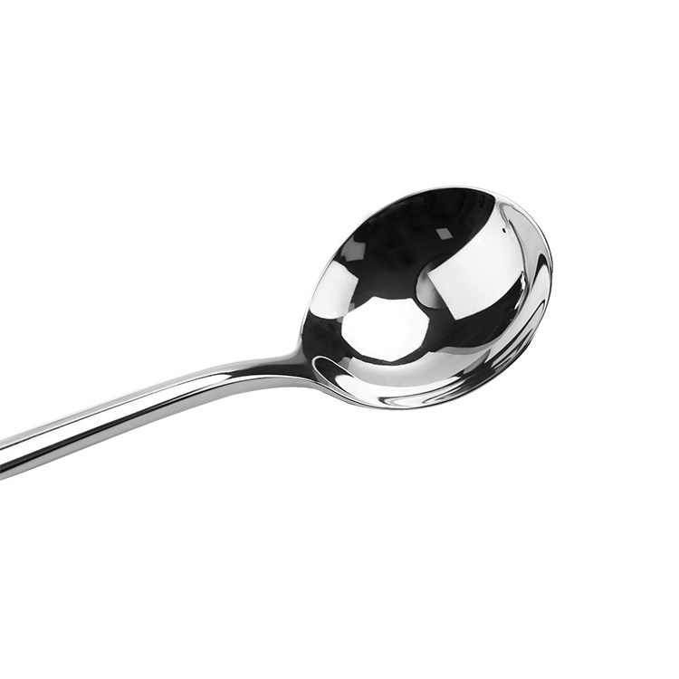 Wholesale cheap customizable sturdy and durable stainless steel round soup spoon