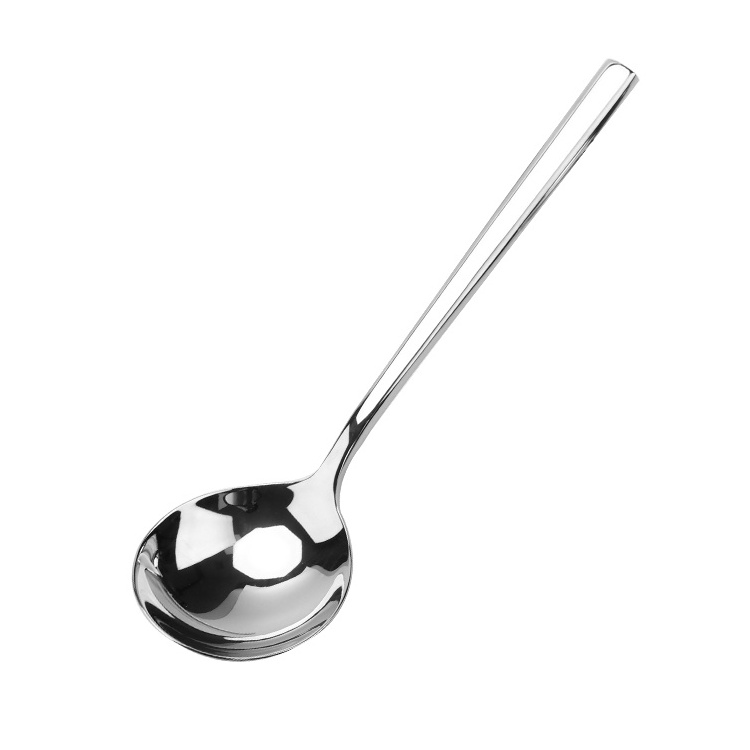 Wholesale cheap customizable sturdy and durable stainless steel round soup spoon