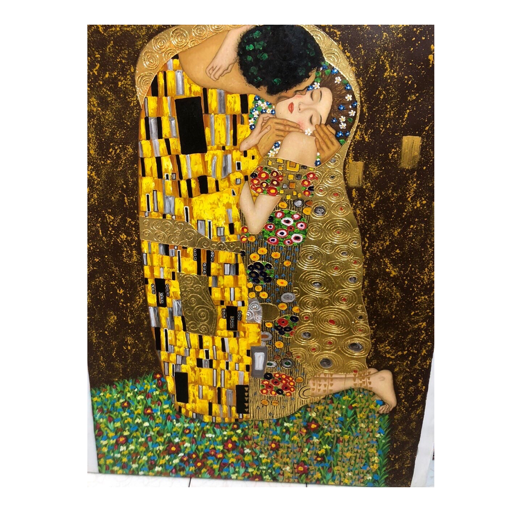 Portrait Wall Art Style Canvas Fabric Handpainted Subjects Durable Feature Reasonable Price Gustav Klimt Painting